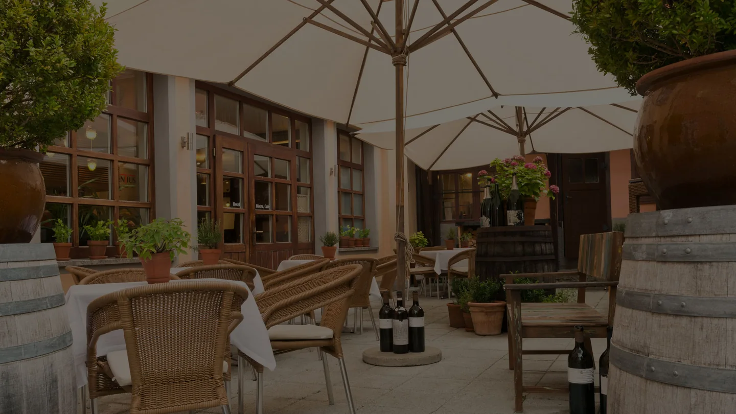 Hofterrasse des Hotel Laurentius